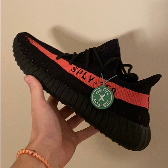 adidas yeezy boost 350 v2 core black red mens